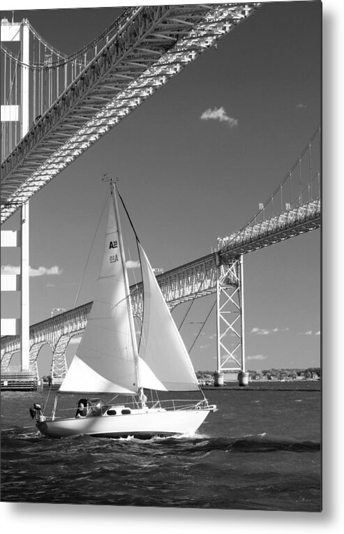 Sailboat Metal Print featuring the photograph On the Chesapeake No. 2 by Steve Ember