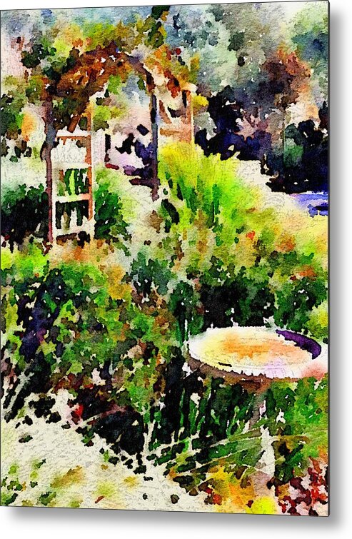 Waterlogue Metal Print featuring the photograph A Special Garden by Sandra Lee Scott