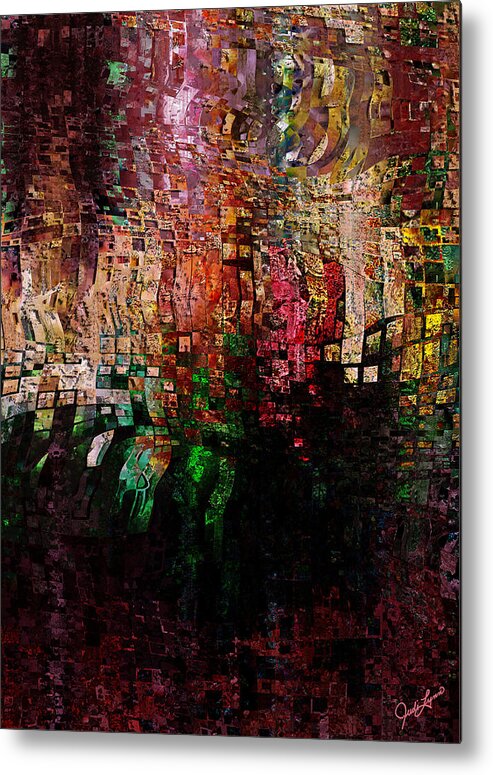 Mixed Media Metal Print featuring the mixed media Passionate by Judi Lynn