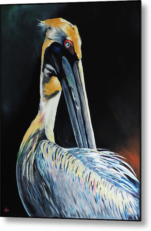 Pelican Metal Print featuring the painting Pectit Sub Sole by David Bader