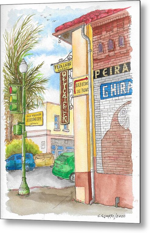 Peiranos Market Metal Print featuring the painting Peiranos Market, Ventura, California by Carlos G Groppa