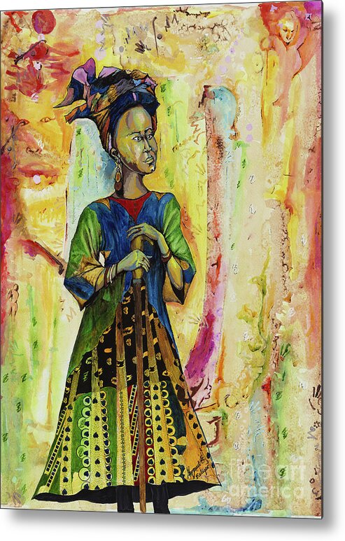  Metal Print featuring the painting Phases of African Queen by Relique Dorcis