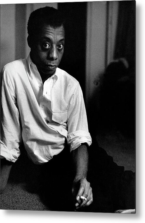 Personality Metal Print featuring the photograph Portrait of James Baldwin by Robert Frank