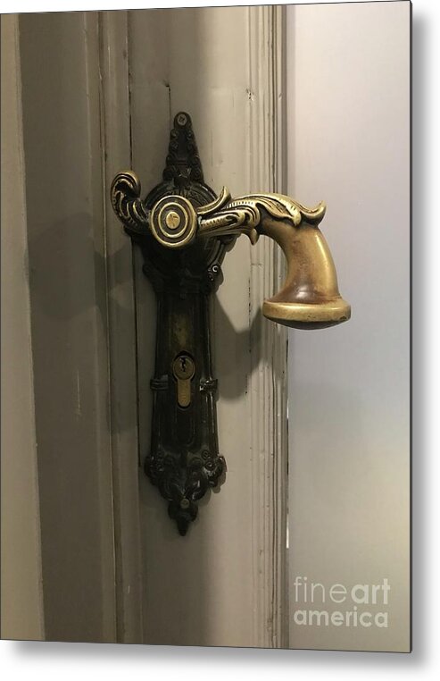 Easter European Doorknob Metal Print featuring the photograph Poznan2019-2 by Mary Kobet