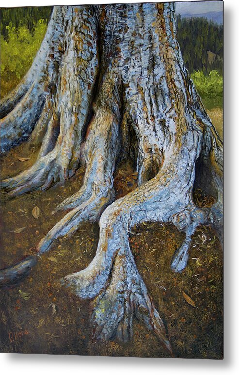 Tree Metal Print featuring the painting Reaching Out by Hone Williams