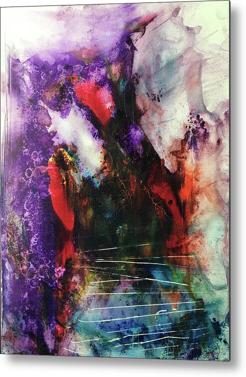 Abstract Art Metal Print featuring the painting Revenant Skin by Rodney Frederickson