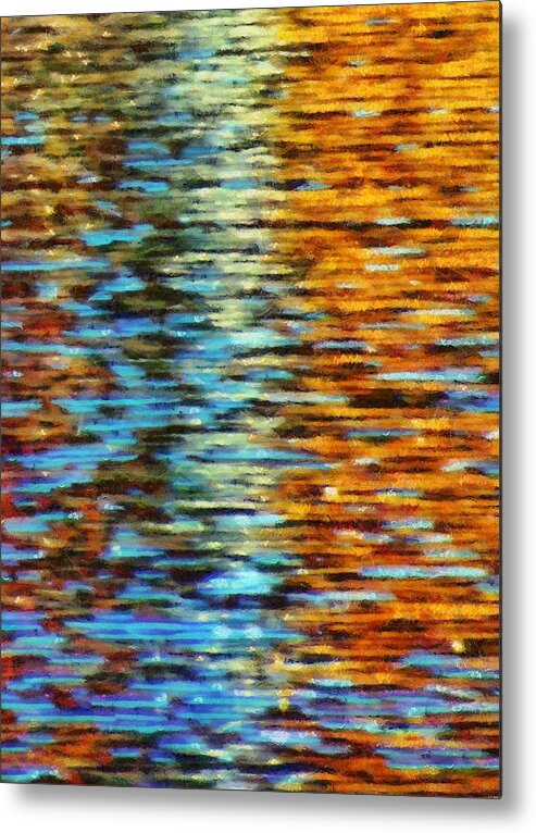 River Metal Print featuring the mixed media River in Autumn by Christopher Reed