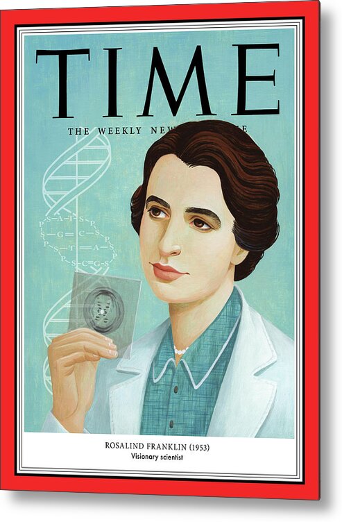 Time Metal Print featuring the photograph Rosalind Franklin, 1953 by Illustration by Jody Hewgill for TIME