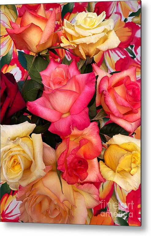 Flower Metal Print featuring the photograph Roses, Roses by Jeanette French