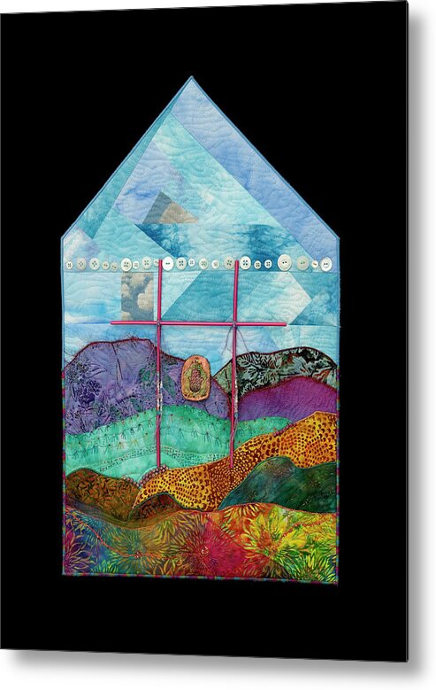 Shrine To Land And Sky Metal Print featuring the mixed media Shrine to Land and Sky 1 by Vivian Aumond