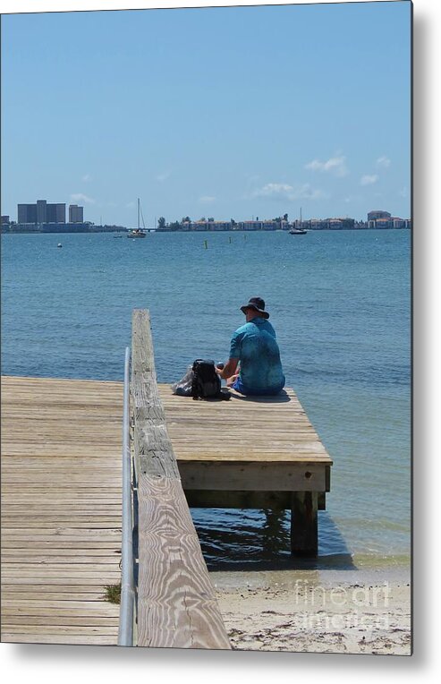 Florida Metal Print featuring the photograph Sitting on the Dock of the Bay by World Reflections By Sharon