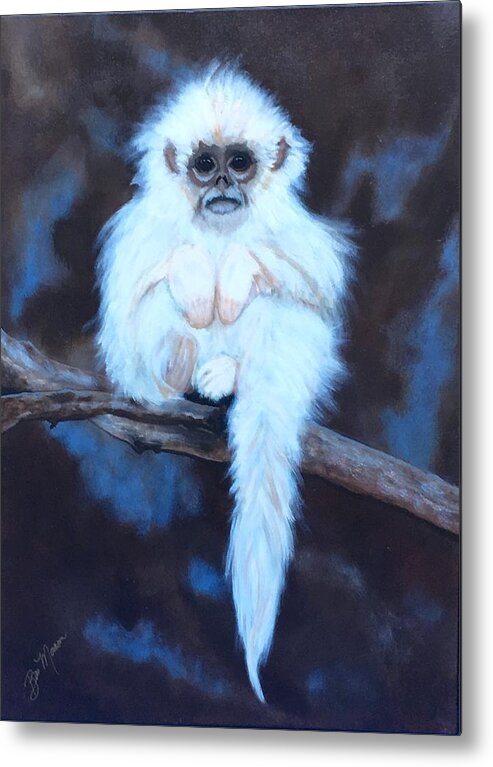 Metal Print featuring the painting Snub Nose Golden Monkey-Monkey Business by Bill Manson