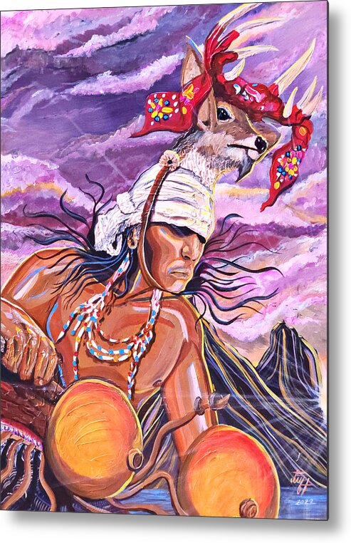  Metal Print featuring the painting Sonoran Son V by Emanuel Alvarez Valencia