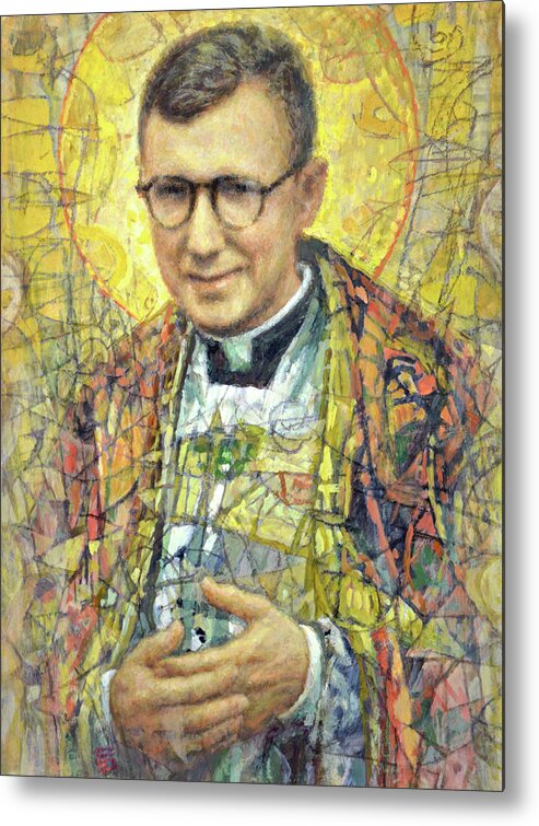 Saint Metal Print featuring the painting St. Jose Maria Escriva by Cameron Smith