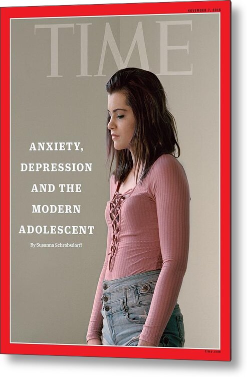 Teens Metal Print featuring the photograph Teen Depression and Anxiety - Why the Kids Are Not Alright by Photograph by Lise Sarfati for TIME