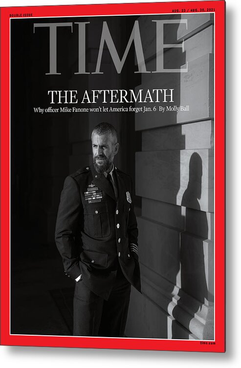 Office Mike Fanone Metal Print featuring the digital art The Aftermath - Why Officer Mike Fanone Won't Let American Forget Jan. 6 by Photograph by Christopher Lee for TIME