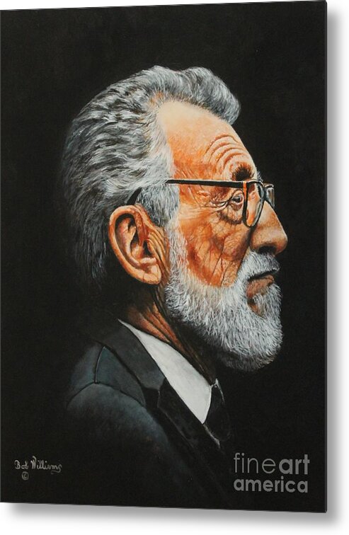 Painting Of A Man Metal Print featuring the painting The Elderly Gentleman by Bob Williams