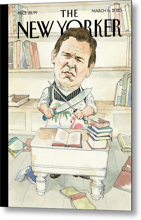 Culture Wars Metal Print featuring the painting The Florida Book-of-the-Month Club by Barry Blitt