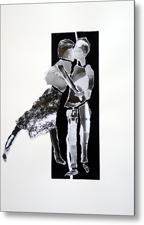 Couple Metal Print featuring the mixed media The Joy Of Being Together by Jolly Van der Velden