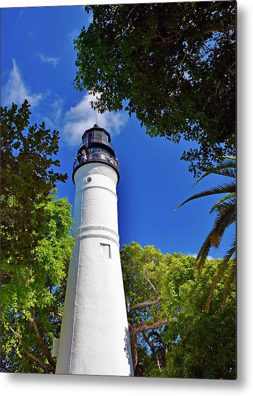 The Key Metal Print featuring the photograph The Key West Lighthouse by Monika Salvan