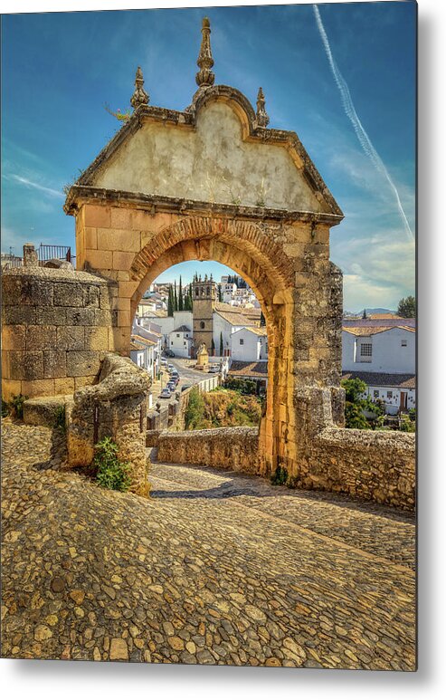 Ronda Metal Print featuring the photograph The main gate of Ronda by Micah Offman
