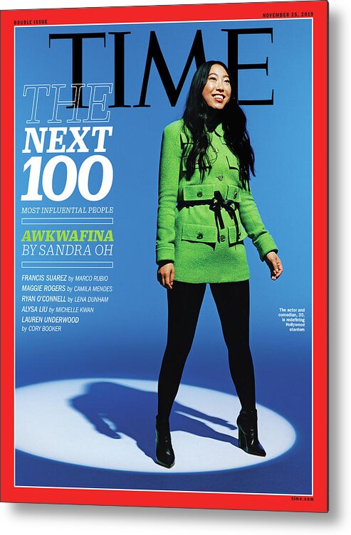 Time Metal Print featuring the photograph The Next 100 Most Influential People - Awkwafina by Photograph by Scandebergs for TIME
