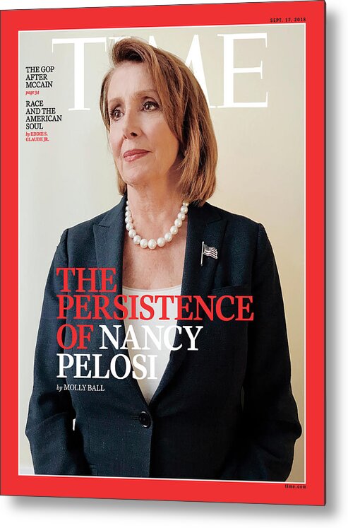 Nancy Pelosi Metal Print featuring the photograph The Persistence of Nancy Pelosi by Photograph by Luisa Dorr for TIME
