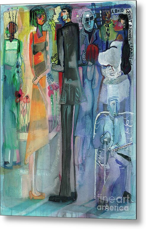 Modern Metal Print featuring the painting The Poets by Cherie Salerno