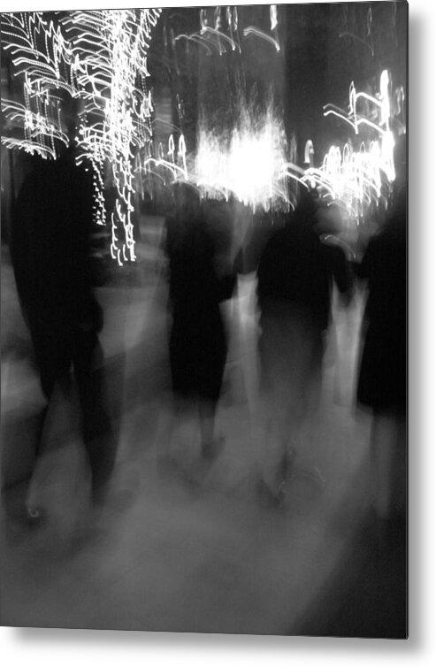 Black & White Metal Print featuring the photograph The Walk by Heather E Harman