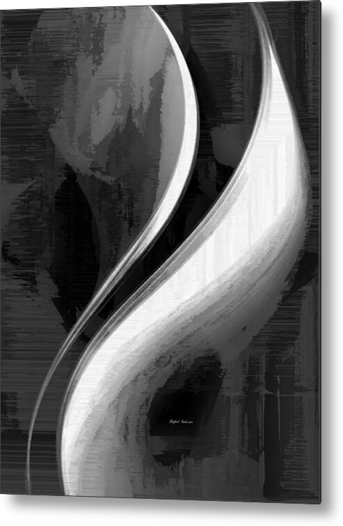 Abstract Metal Print featuring the painting The way up by Rafael Salazar