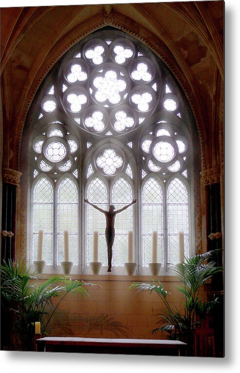 Religious Metal Print featuring the photograph The Window 2 by Mike McGlothlen