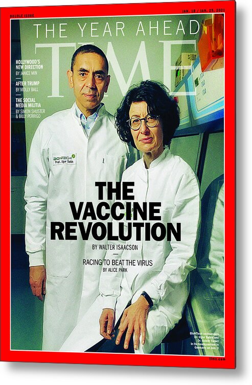 Vaccine Metal Print featuring the photograph The Year Ahead - The Vaccine Revolution by Photograph by Dina Litovsky for TIME