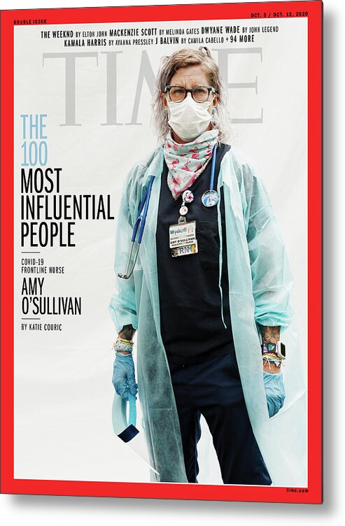 Time 100 Most Influential People Metal Print featuring the photograph TIME 100 - Amy O'Sullivan by Photograph by Paola Kudacki for TIME