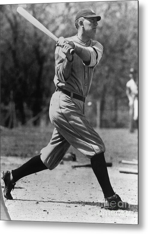 American League Baseball Metal Print featuring the photograph Ty Cobb by National Baseball Hall Of Fame Library