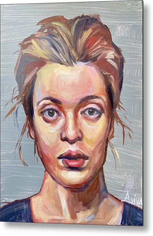 Portrait Metal Print featuring the painting Von by Aviva Weinberg