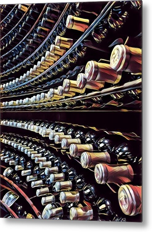  Metal Print featuring the photograph Wine Bottles - California by Adam Green