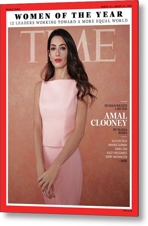 Time Women Of The Year Metal Print featuring the photograph Women of the Year - Amal Clooney by Photograph by Kristina Varaksina for TIME