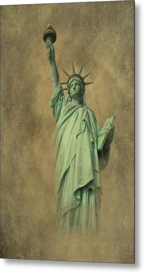 New York Metal Print featuring the photograph Lady Liberty New York Harbor by David Dehner