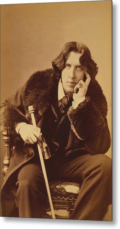 Oscar Wilde Metal Print featuring the photograph Oscar Wilde - Irish Author and Poet by War Is Hell Store