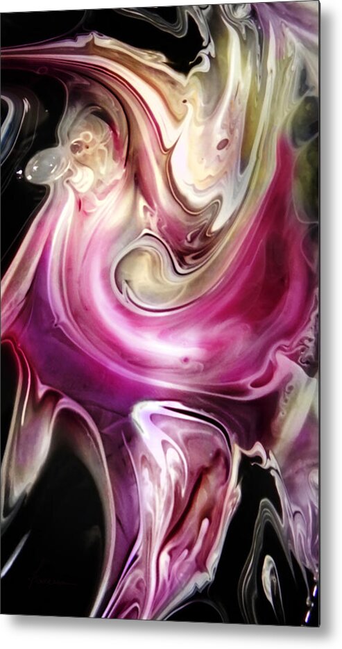 Wine Metal Print featuring the digital art Wine Splash by Frances Miller