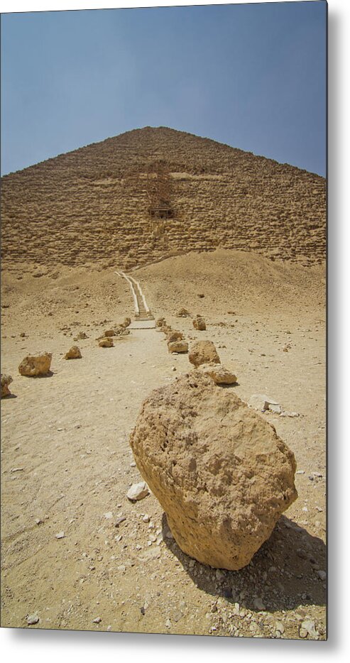 Egypt Metal Print featuring the photograph Red Path Of Red Pyramid by © Marc Mateos