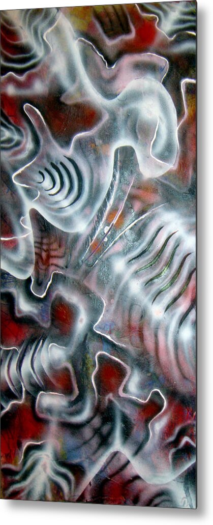 Abstract Metal Print featuring the painting Art I by Leigh Odom