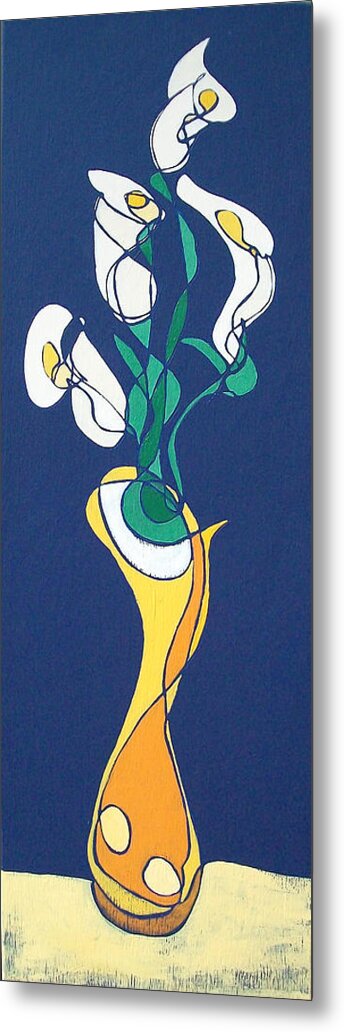 Floral Metal Print featuring the painting Floral XXI by John Gibbs