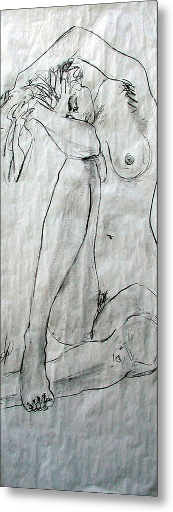 Nudes Metal Print featuring the painting Nude 4749 by Elizabeth Parashis