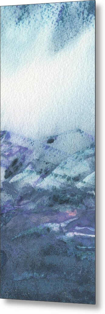 Mountains Metal Print featuring the painting Mountains Terrain Part I by Irina Sztukowski