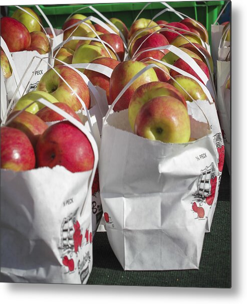 Fruits Considered Edible Metal Print featuring the photograph Apple From The Market #2 by Nick Mares