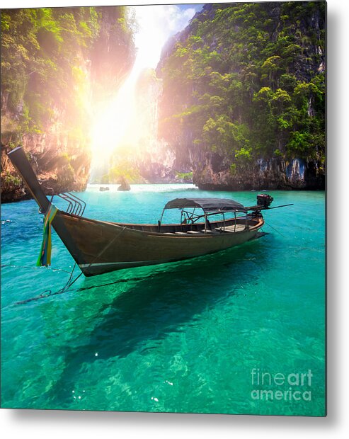 Andaman Metal Print featuring the photograph Railay beach #2 by Anek Suwannaphoom