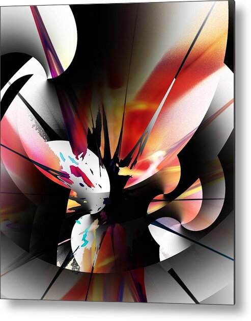 Fine Art Metal Print featuring the digital art Abstract 082214 by David Lane