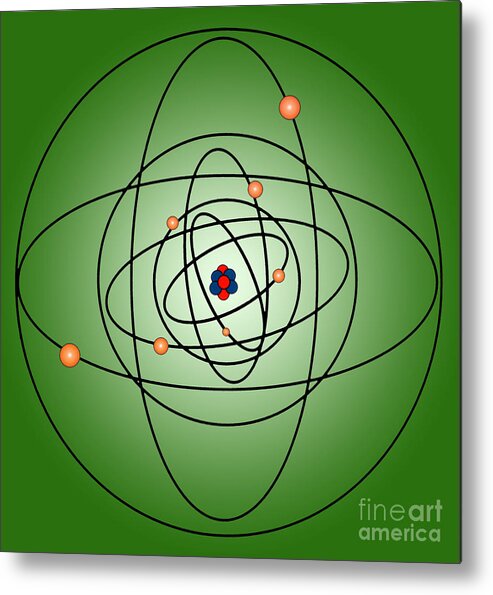 Science Metal Print featuring the photograph Atomic Structure Model by Science Source