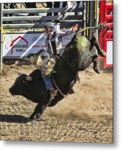 Ron Roberts Photography Metal Print featuring the photograph Bareback Bull riding by Ron Roberts